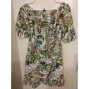Women's. New Look, Tank top summer dress, Multi color, Mid-thigh Fauna print XL.